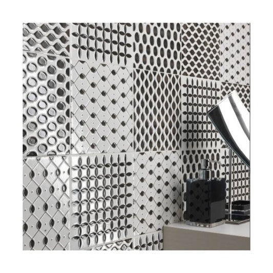 Piastrelle 20x20 Chic mix matt bianco e nero patchwork