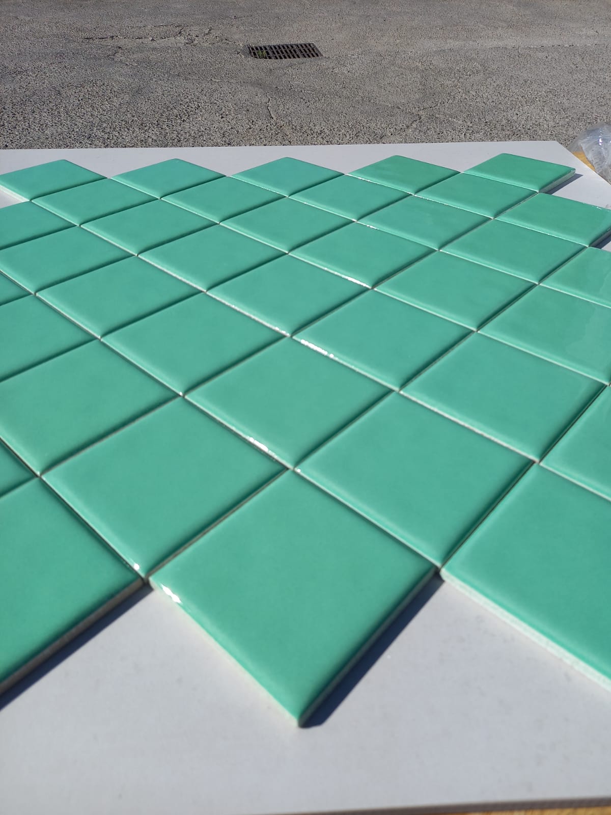 Piastrelle 10x10 Xacar verde acqua lucido