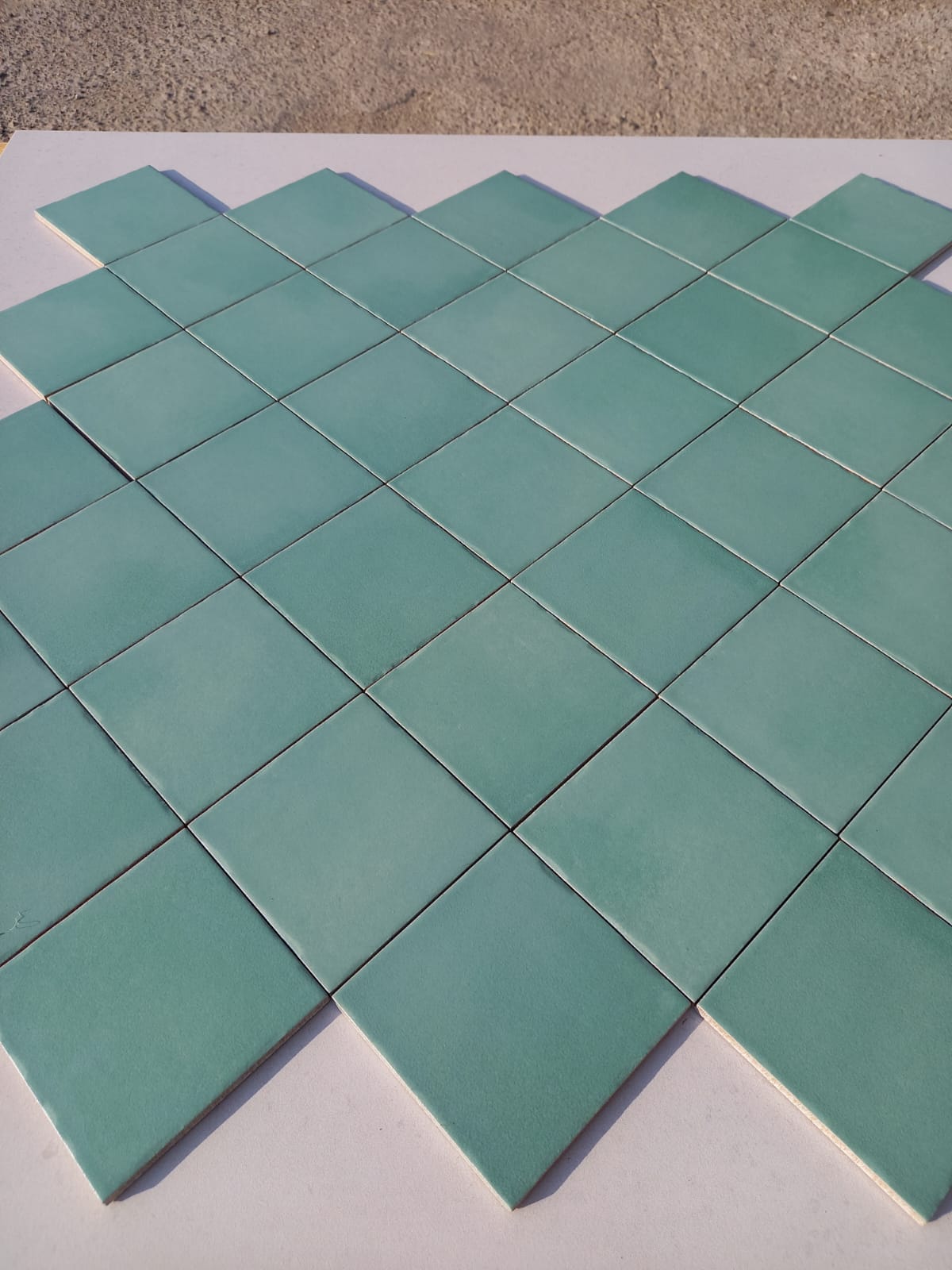 Piastrelle 10x10 Verde scuro matt