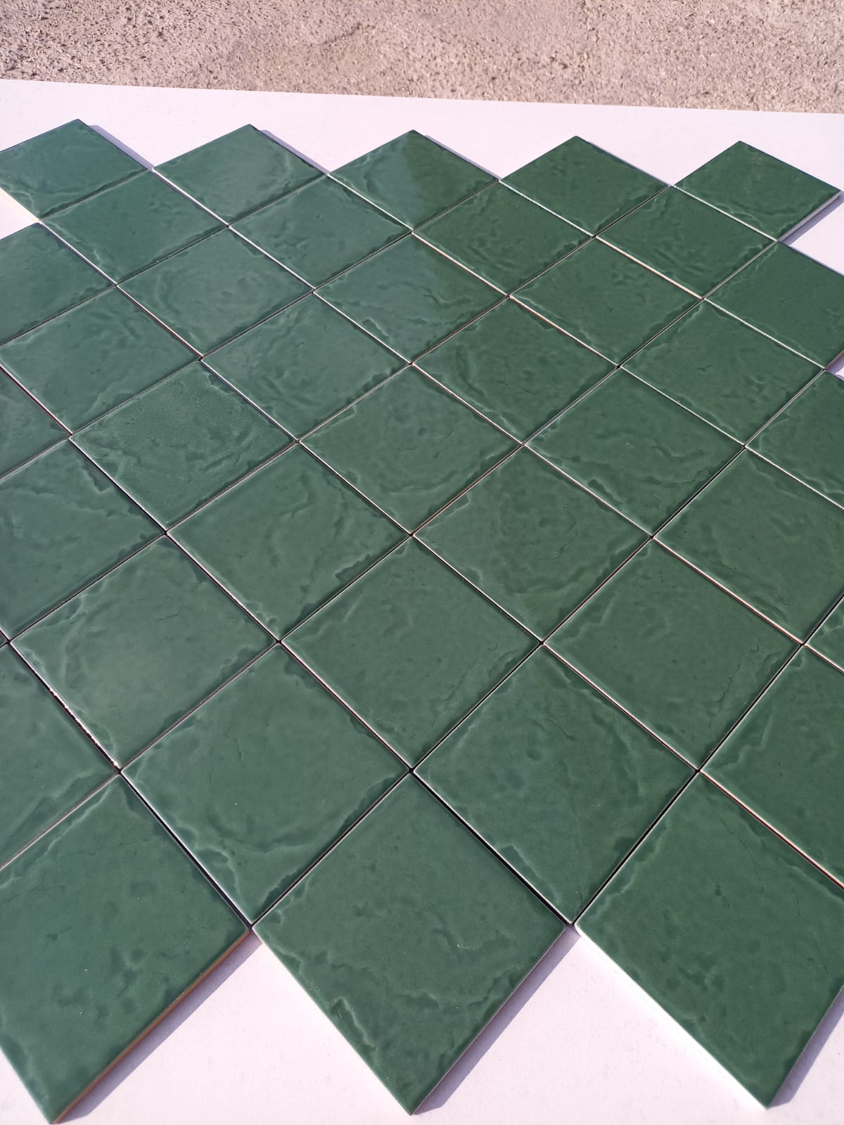 Piastrelle 10x10 Verde bottiglia lucido