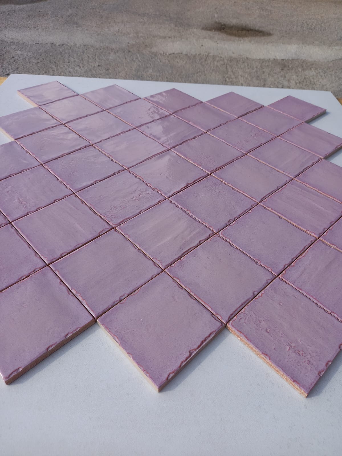 Piastrelle 10x10 Porpora matt