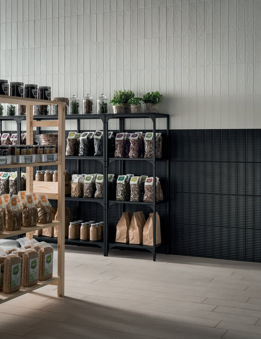 Piastrelle 7.5x30 Regoli nero stick