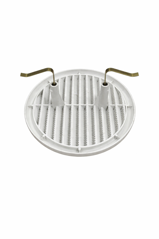 Griglia di areazione tonda con molla 60-125 in PVC