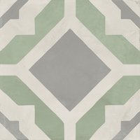 Piastrelle 20x20 Serie Terra art tea geometrico sm matt verde grigio bianco