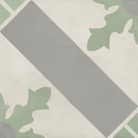 Piastrella 20x20 Serie Terra art tea card sm matt verde grigio bianco