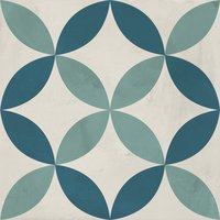 Piastrelle 20x20 Serie Terra art astro oc matt blu verde bianco