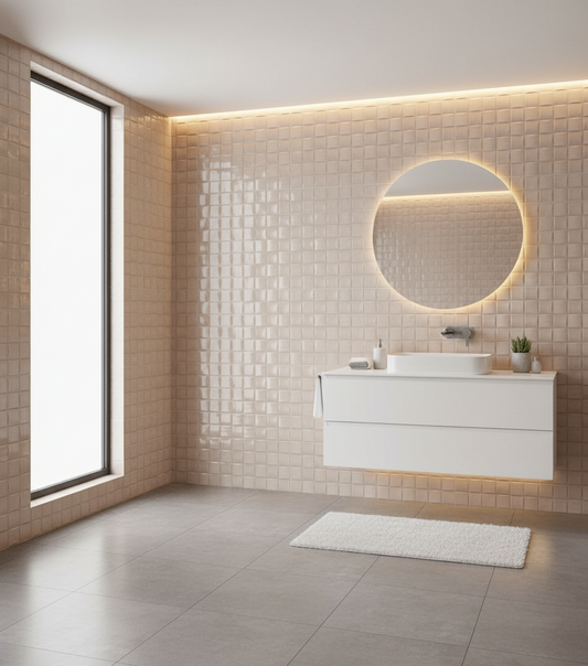 Piastrelle 25x75 Linear dama nocciola lucido