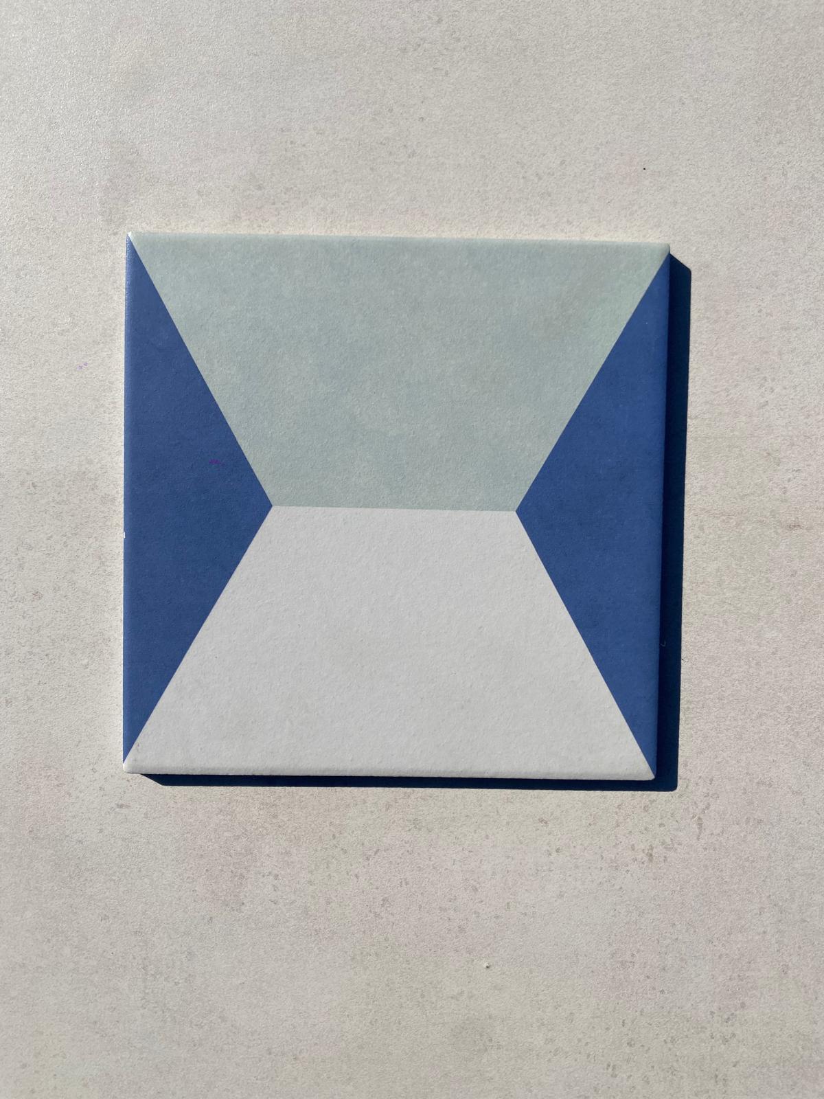 Piastrella 20x20 Dement prospect blu decoro matt