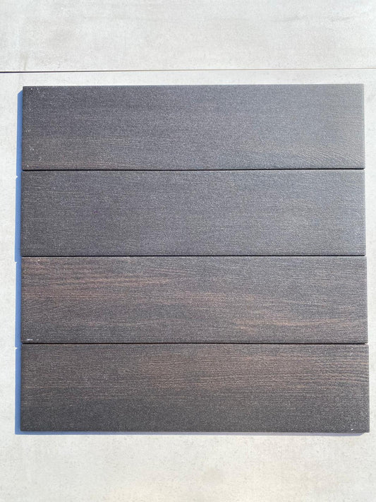 Piastrelle 15x60 Easy wood wengè R11 marrone scuro da esterno