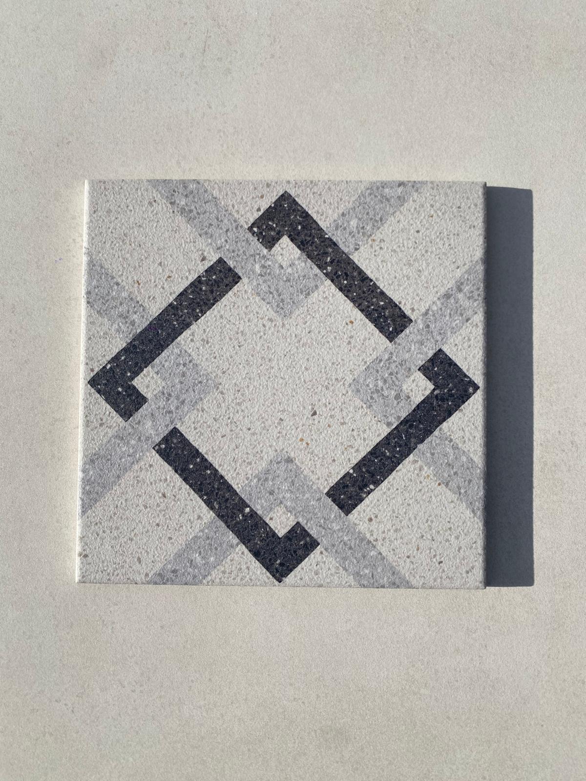 Piastrelle 20x20 Quadri F graniglia rettificato da esterno R10