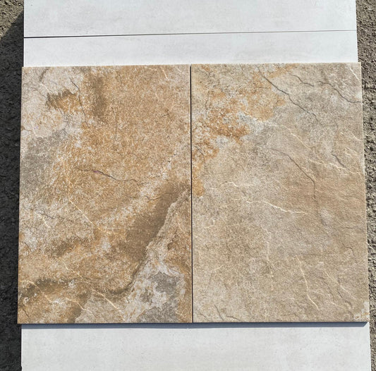 Piastrelle 40x60 Kalohari ardesia rettificato biege pietra da esterno R10
