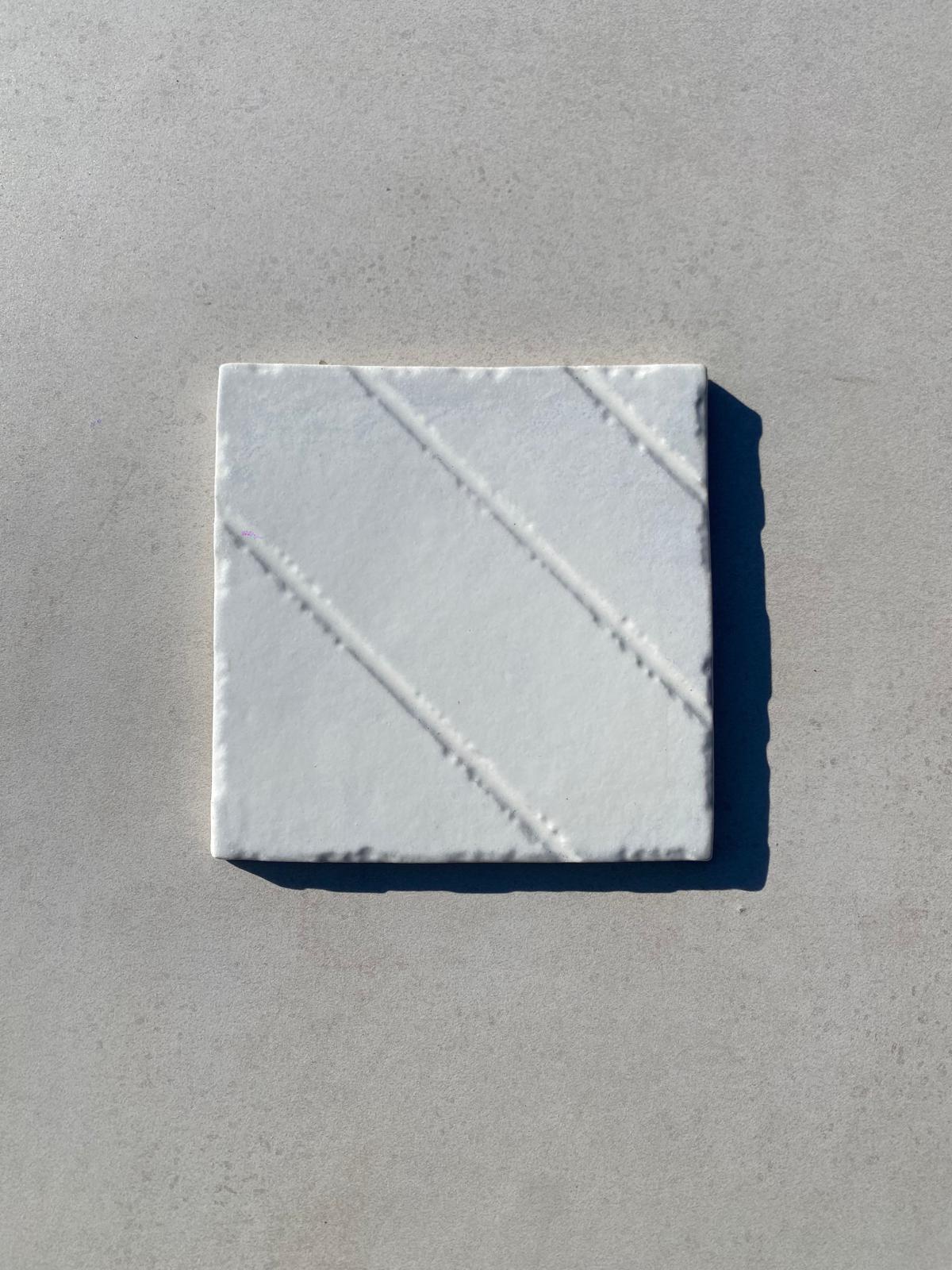 Piastrelle 15x15 Losanga bianco lucido decorato