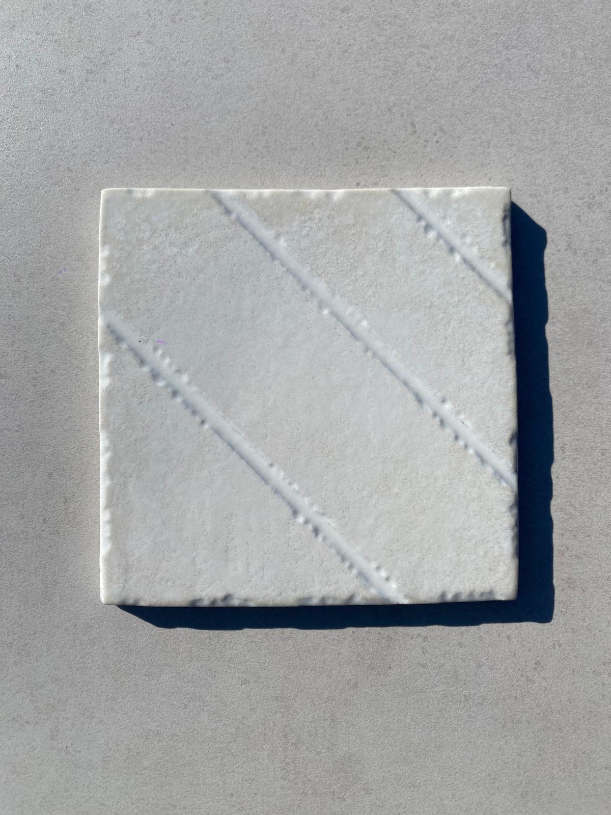 Piastrelle 15x15 Losanga perla avorio lucido decorato