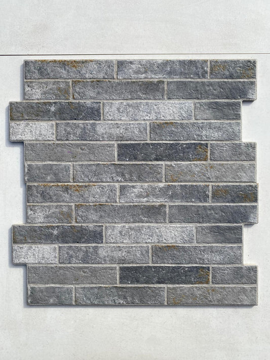 Piastrelle 30.5x56.5 London mattoncini grigio riverimento da esterno