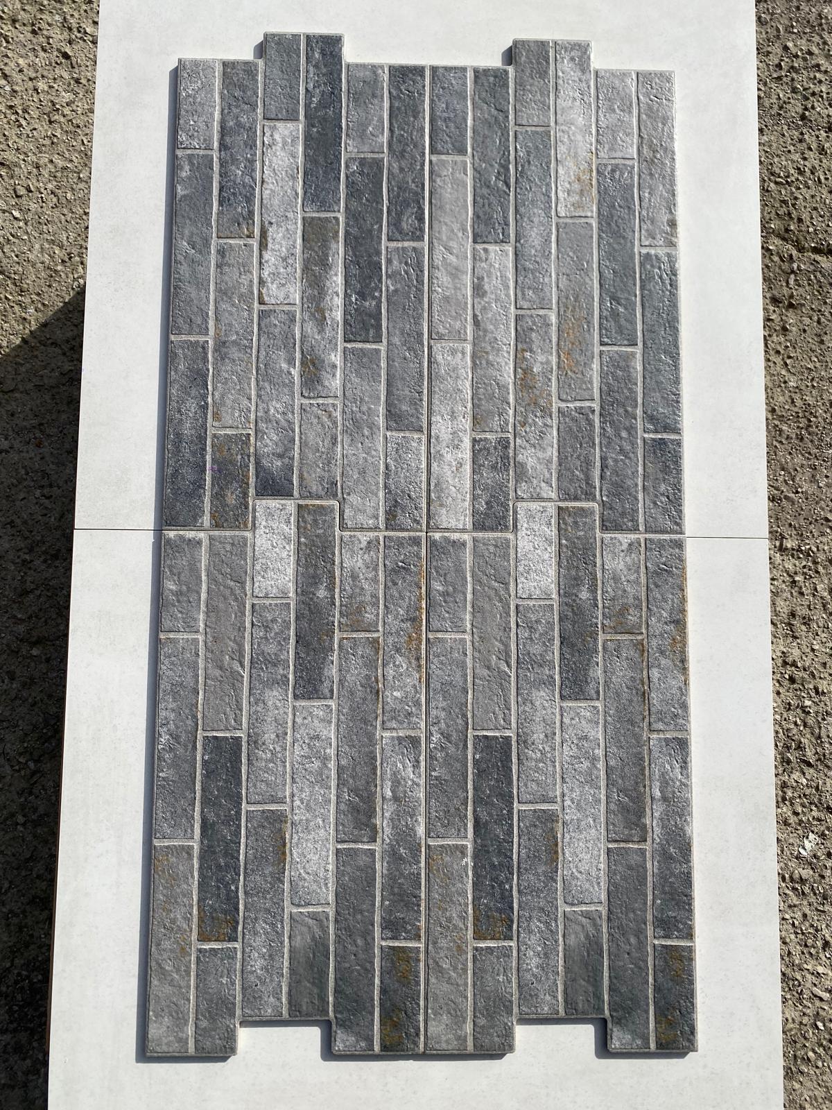 Piastrelle 30.5x56.5 London mattoncini grigio riverimento da esterno