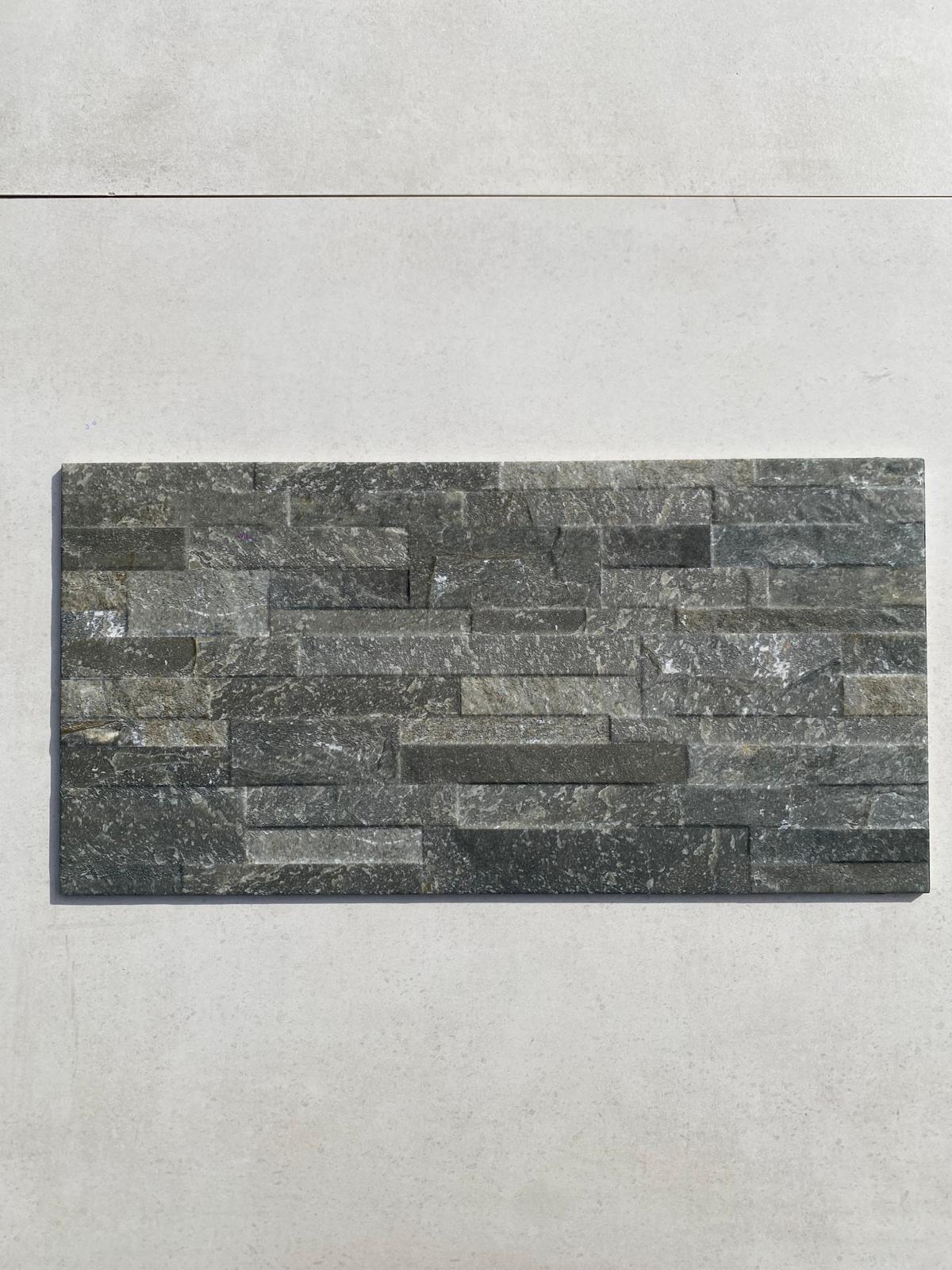 Piastrelle 30x60 Muretto quarzite grafite rivestimento da esterno