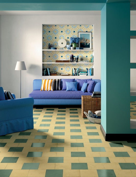 Piastrelle 22x22 Storie d'Italia verde matt rettificato