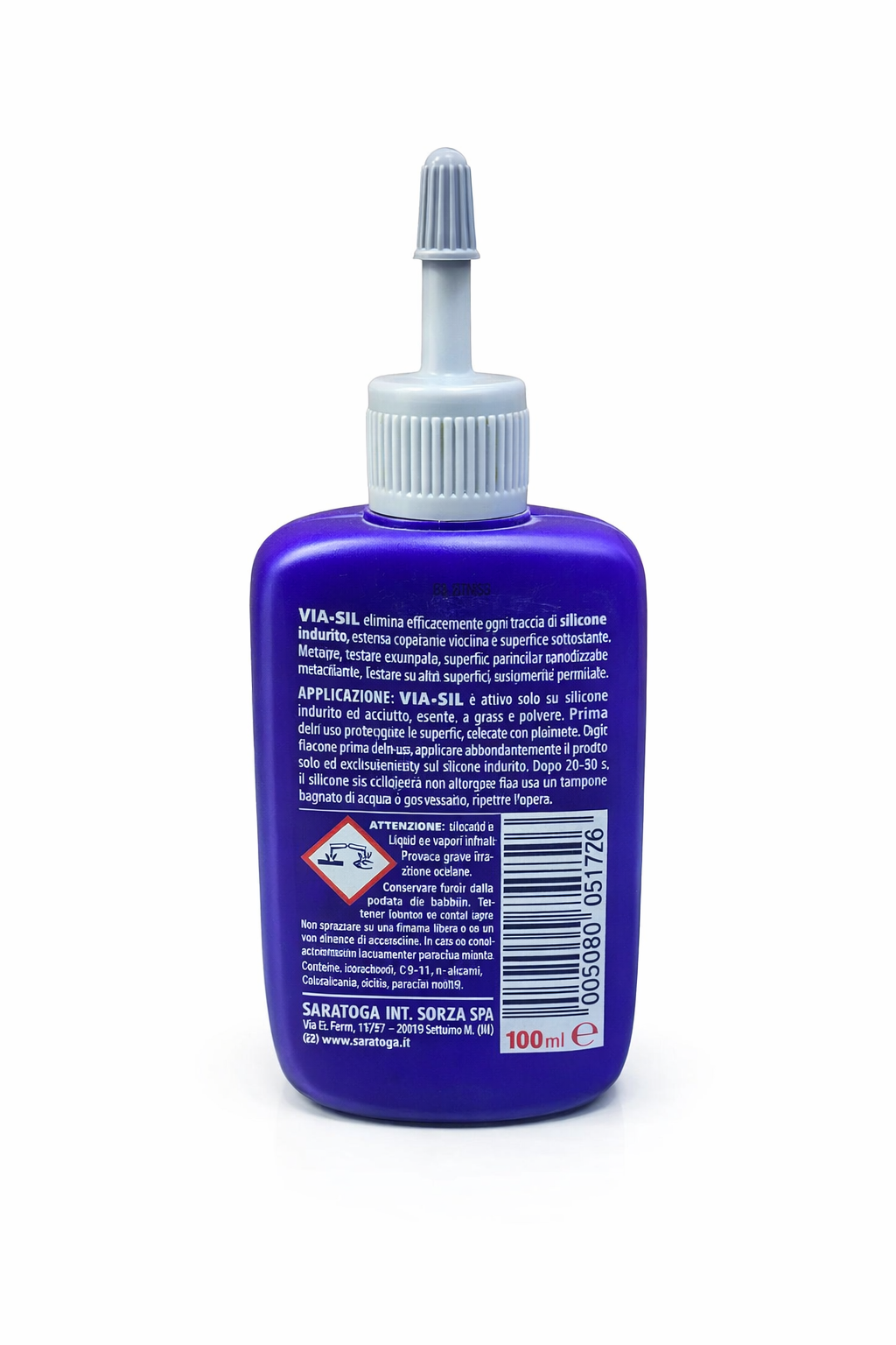 Via Sil 100 ml - Saratoga - Scioglie silicone indurito