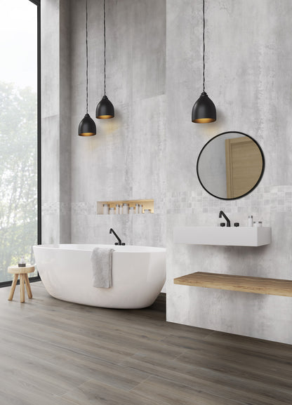 Piastrelle 60x120 Oxidatio lithium rettificato bianco metallo matt