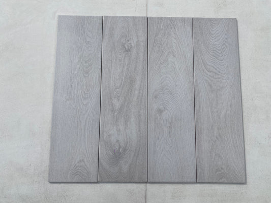 Piastrelle 18x62 Ash bianco opaco