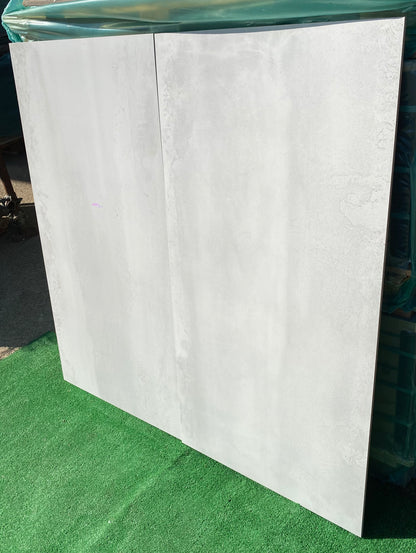 Piastrelle 60x120 Oxidatio lithium rettificato bianco metallo matt