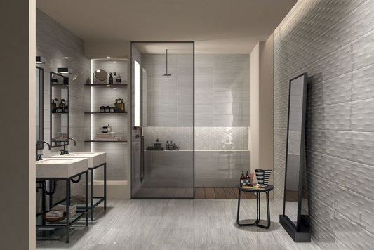 Piastrelle 60x120 Motif extra travertino grey rettificato