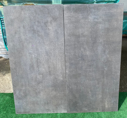 Piastrelle 60x120 Stonecloud dark rettificato grigio cemento matt