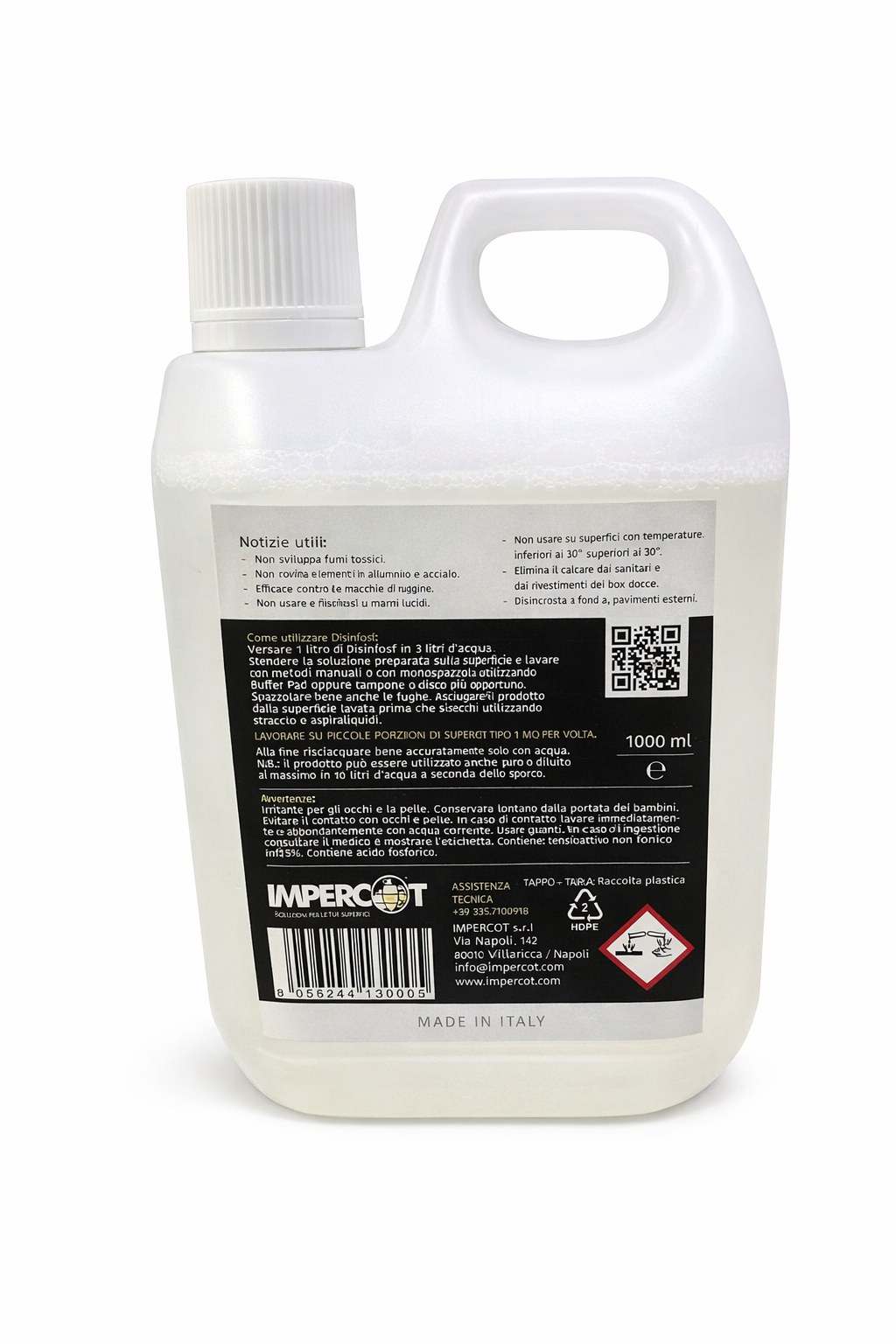 Disinfosf 1000 ml - Detergente professionale per lo sporco da cantiere e calcare