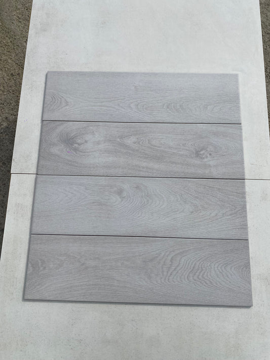 Piastrelle 18x62 Ash bianco opaco