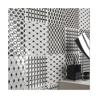 Piastrelle 20x20 Chic mix glossy bianco nero patchwork