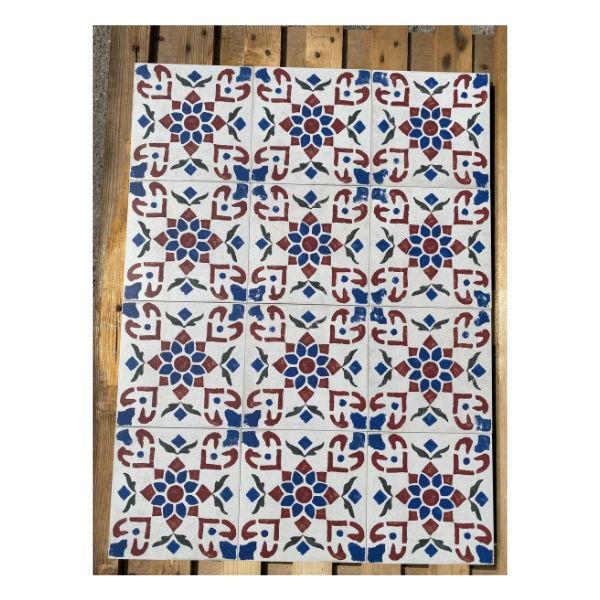 Piastrelle 22x22 Storie d'italia s4 rettificato matt blu rosso