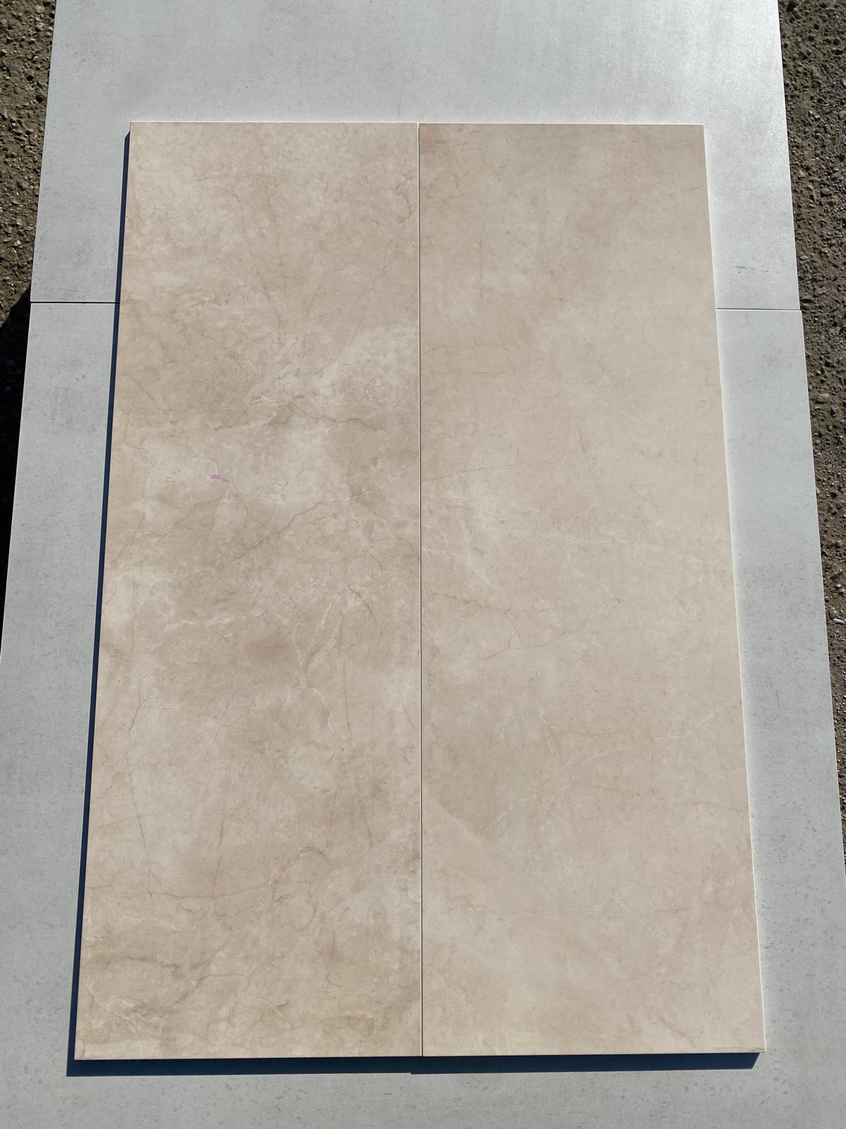 Piastrelle 30.5x91.5 Delux beige marmo rettificato lucido