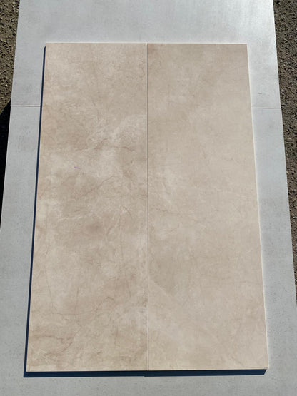 Piastrelle 30.5x91.5 Delux beige marmo rettificato lucido