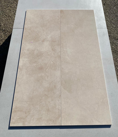 Piastrelle 30.5x91.5 Delux beige marmo rettificato lucido