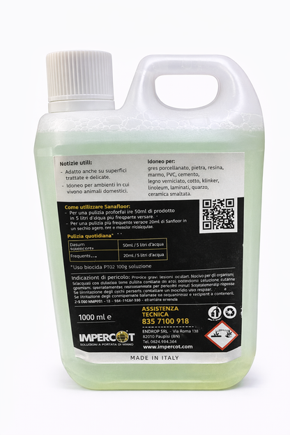 Sanafloor 1000 ml - Detergente professionale igienizzante per pavimenti
