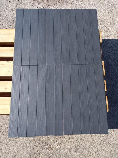 Piastrelle 7.5x60 Elementi nero legno