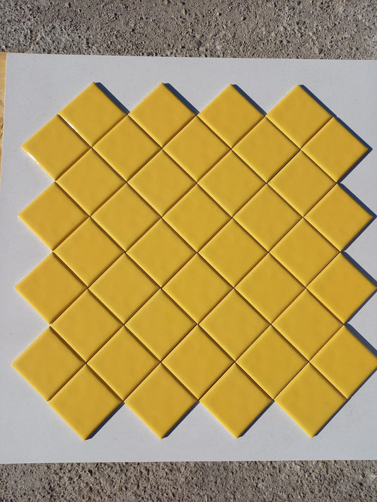 Piastrelle 10x10 Xacar giallo lucido
