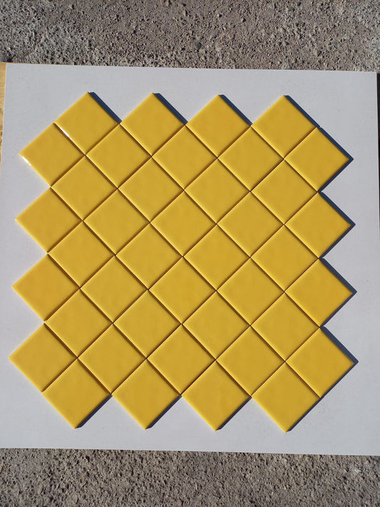 Piastrelle 10x10 Xacar giallo lucido