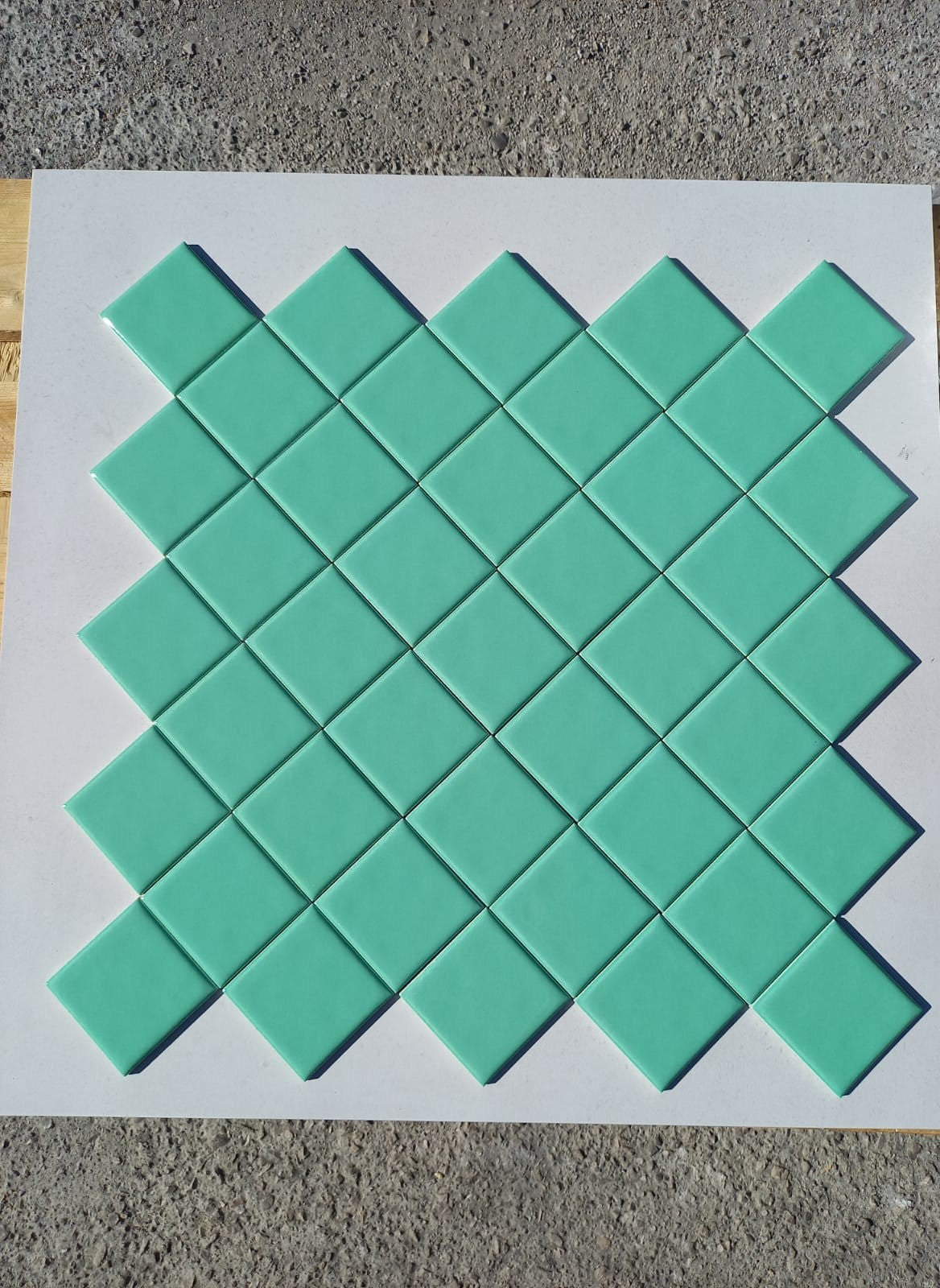 Piastrelle 10x10 Xacar verde acqua lucido