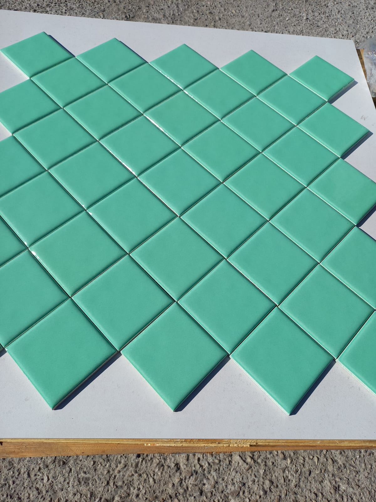 Piastrelle 10x10 Xacar verde acqua lucido