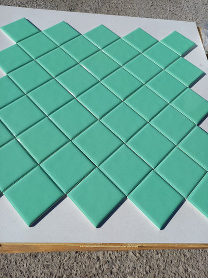 Piastrelle 10x10 Xacar verde acqua lucido
