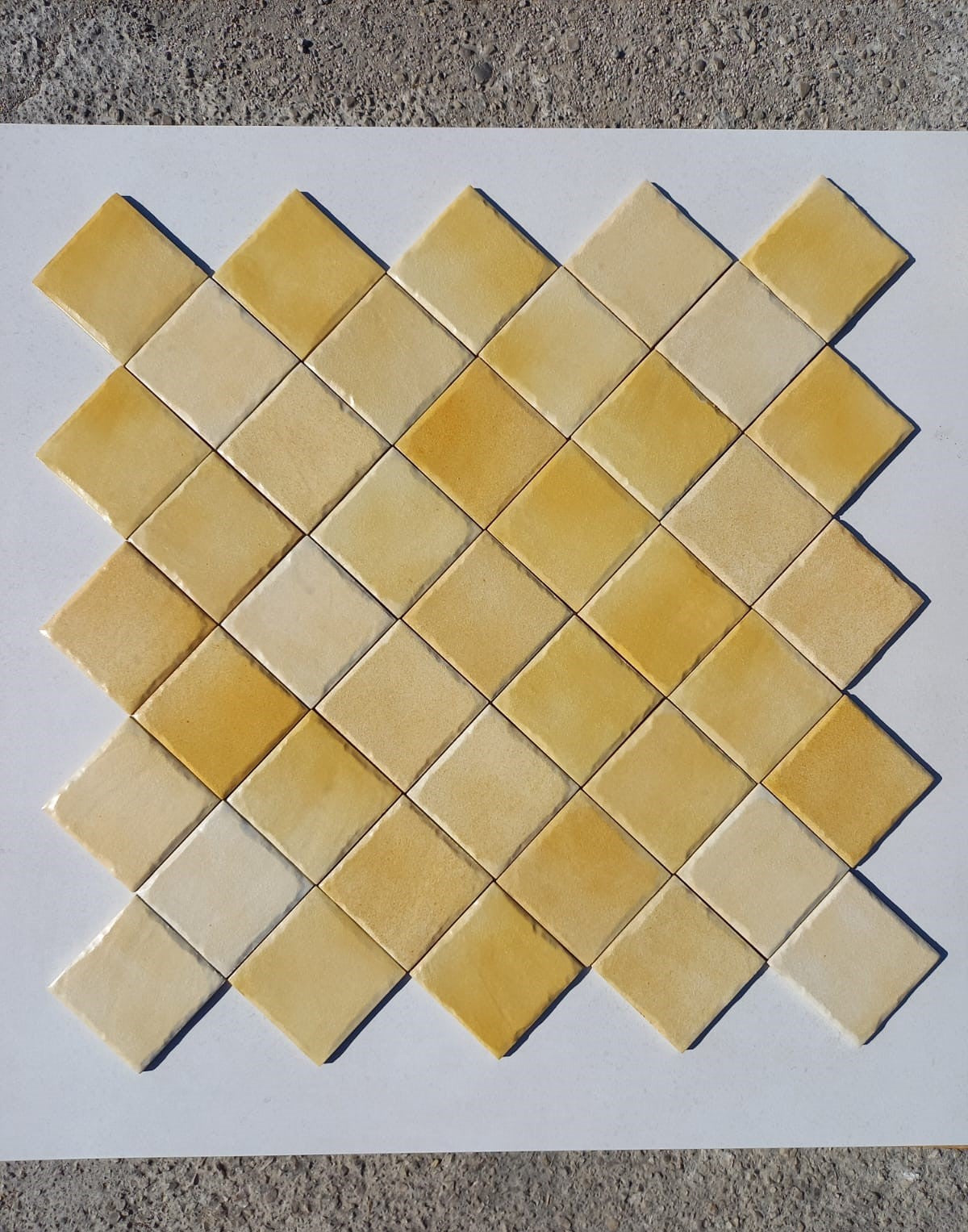 Piastrelle 10x10 Mithos giallo matt