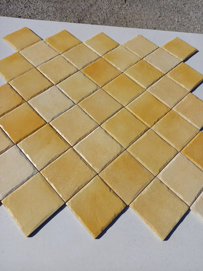 Piastrelle 10x10 Mithos giallo matt