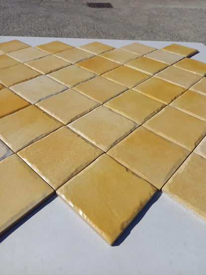 Piastrelle 10x10 Mithos giallo matt
