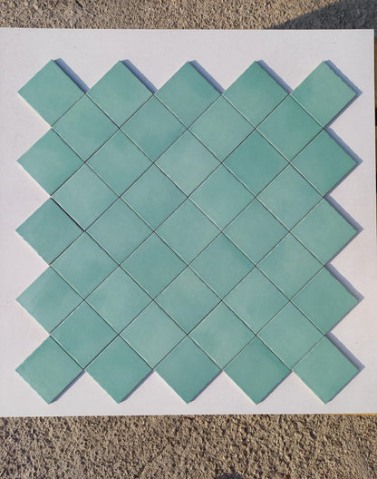 Piastrelle 10x10 Verde scuro matt