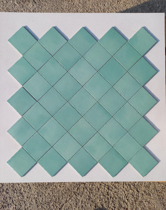 Piastrelle 10x10 Verde scuro matt