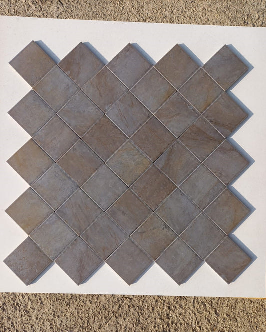 Piastrella 10x10 Pietra antracite matt