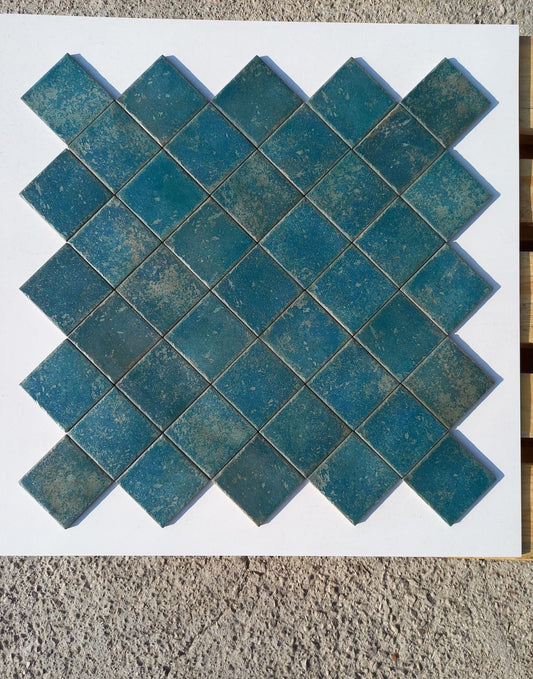 Piastrella 10x10 Blu badia matt
