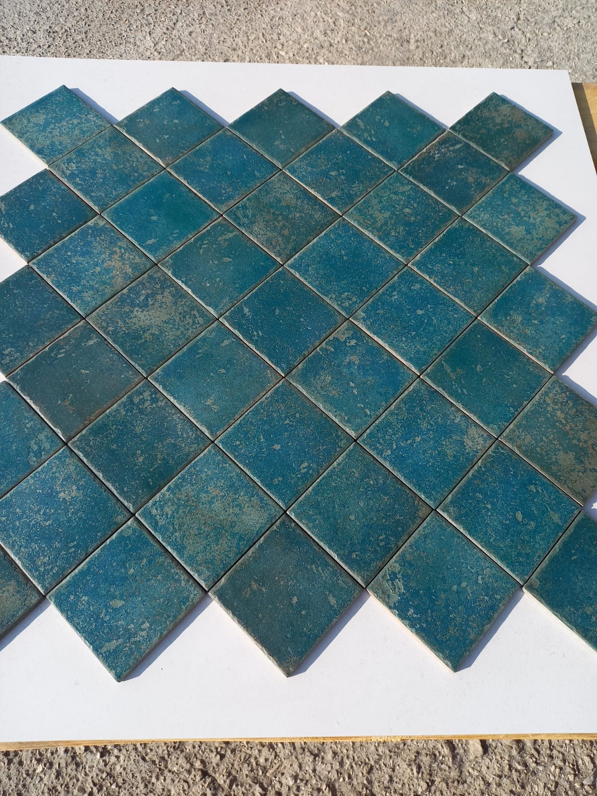 Piastrella 10x10 Blu badia matt