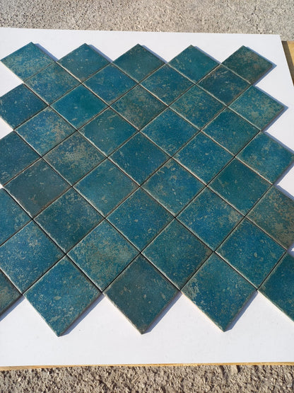 Piastrella 10x10 Blu badia matt